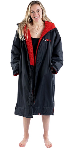 2025 Dryrobe Advance Long Sleeve Changing Robe V3 DALSV3 - Black / Red